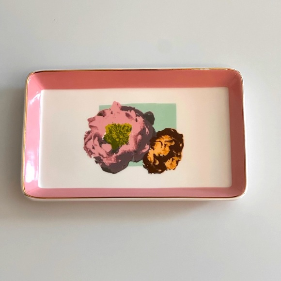 J. Crew Porcelain Floral Vanity Jewelry Tray - Picture 1 of 6